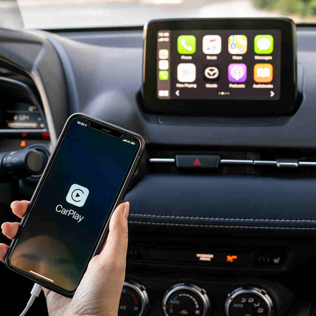 Mazda_Konnektivität_Apple_CarPlay_Android_Auto_Elektroauto_Hybridauto_E_Auto_E-Fahrzeug_Hybrid-Fahrzeug