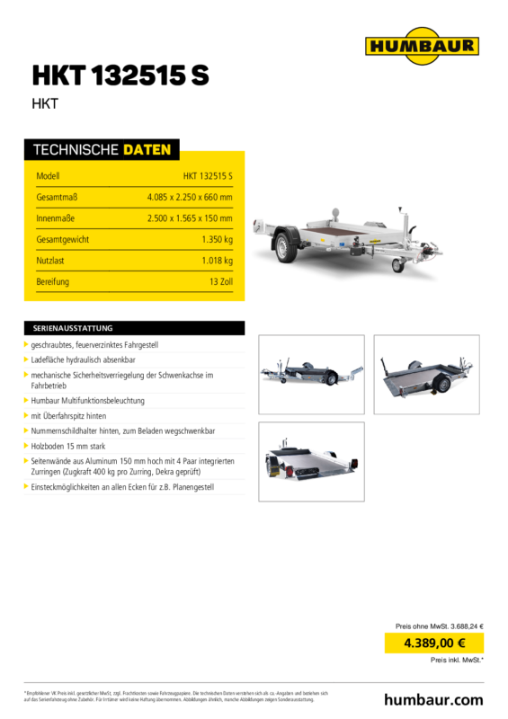 Fahrzeugtransporter HKT132515S